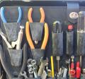 set of hand tools in pocket organizer