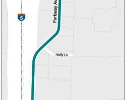 Map of sites being repaved