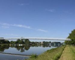 Example of a cable stay bridge