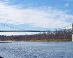 Example of a suspension bridge
