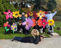 Kitakata students dressed up for Halloween in Town Center Park