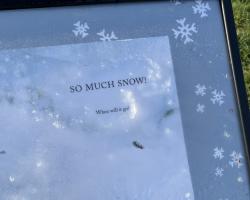 There was ice on the signs when we put them up