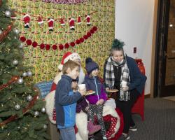 family with santa
