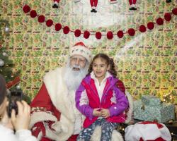 girl on santa's lap