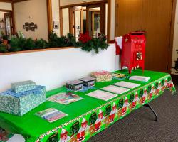 craft table. letters to santa