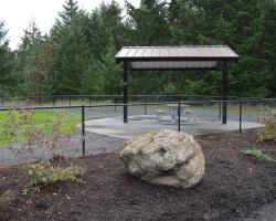 shelter with bench