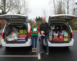 toy delivery in van