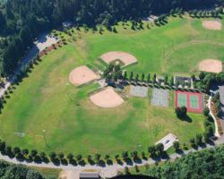 Arial view of memoerial park 