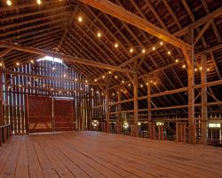 inside barn