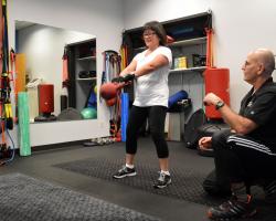 working out with kettle balls