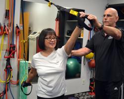 working out with trainer