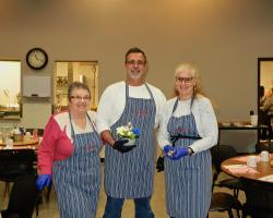 Dean and volunteers