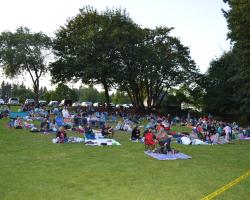 people sitting in grass