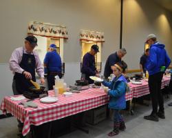 rotary club making omelettes