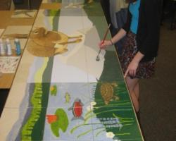 Beauty and Bridge Artisits painting