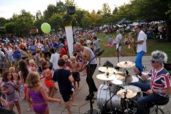 Fun in the park, band playing
