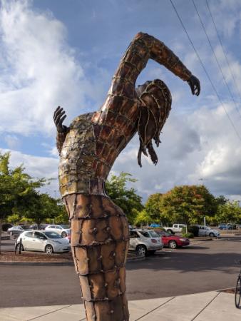 Sculpture from Wilsonville's Transit Center.