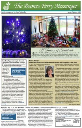 Page 1 of Jan/Feb Boones Ferry Messenger