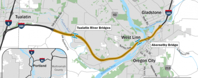 map of tolling area