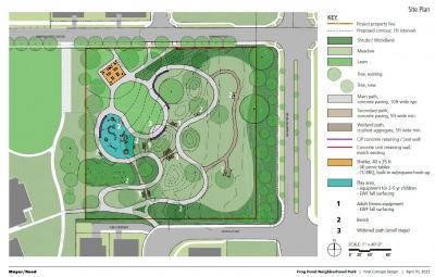 Design of the 2.93-acre park that was purchased with Local Share funding.