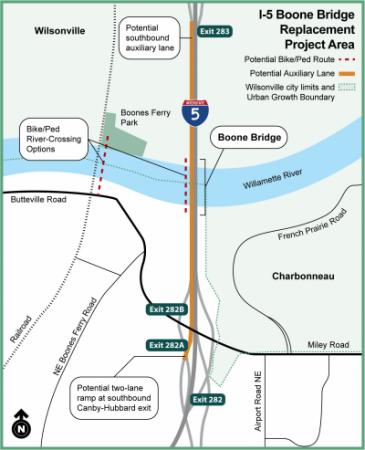 Graphic illustrating the project area