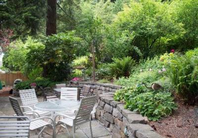 One of two local gardens on the tour