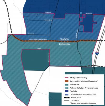 A map of the Basalt Creek Planning Area. 