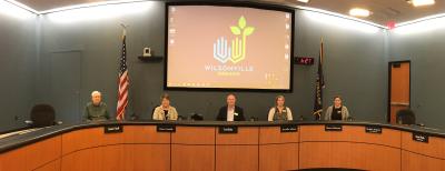 The Design Review Board sits in Council chambers; the DRB is one of several City committees served by volunteer residents.