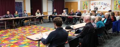 Community Stakeholders meet at the Library to discuss the City's strategy to support Arts, Heritage and Cultural programming.