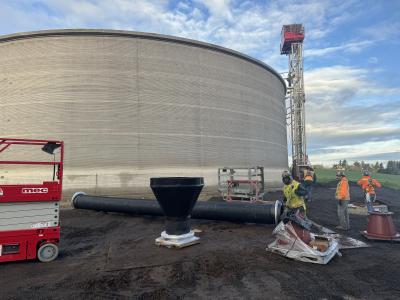 Westside reservoir and construction equipment