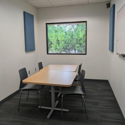 study room with table and chairs