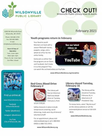 February 2021 Wilsonville Library Newsletter