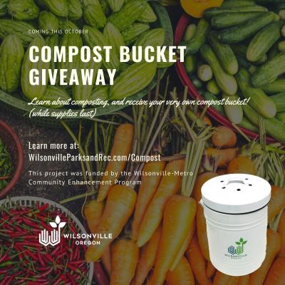 compost bucket and vegetables