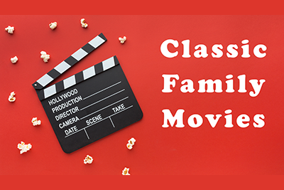 movie clapper and popcorn