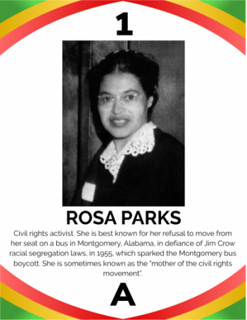 Black History Month scavenger hunt clue 1