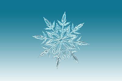 snowflake on blue background
