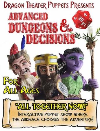 Dragon Puppet Theater flyer for Advanced Dungeons & Decisions