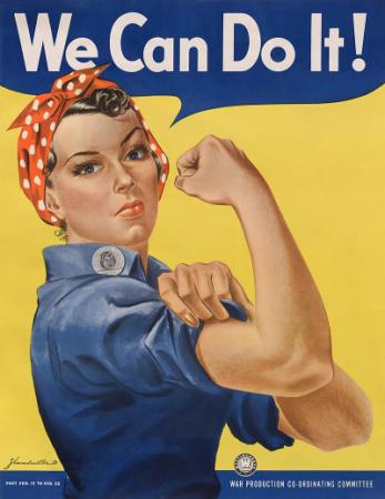 promotional poster of Rosie the Riveter we can do it