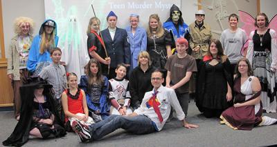 Teen Murder Mystery and Costume Contest participants