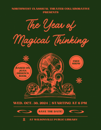 flyer for The Year of Magical Thinking theater production