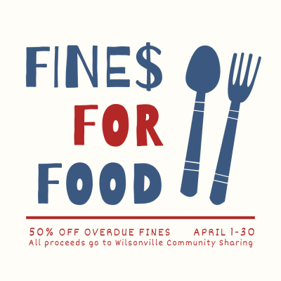 Fines for Food text with spoon and fork