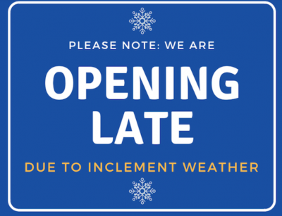 LATE OPEN - Library Open at 12pm