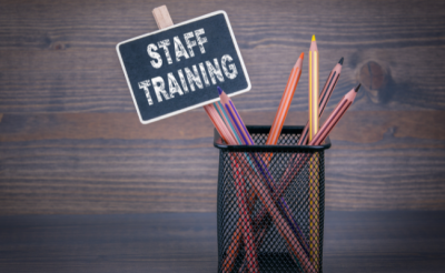 staff training w/ pencil cup