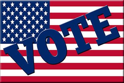 American flag "VOTE"