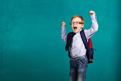 boy with backpack