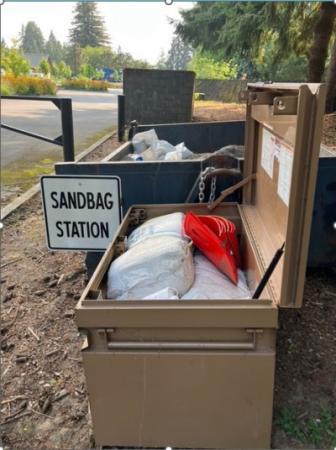 Image of sandbag filling station 