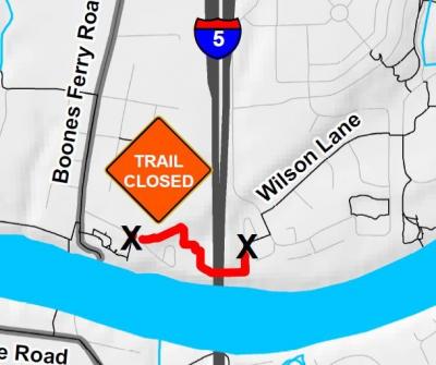 A map demonstrating the closure area. 