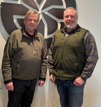 Councilor Sam Scull (left), with Charbonneau Safety Coordinator Neil Kennedy.