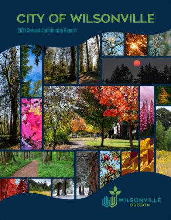 2021 Annual Report Cover (tree montage)