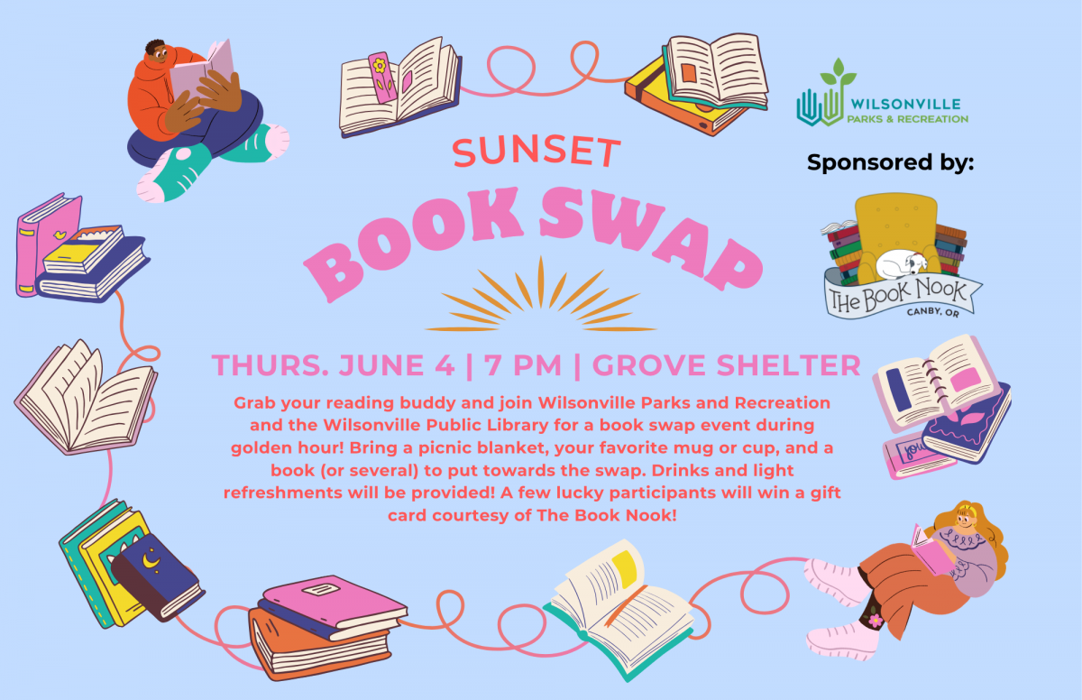 June 4 2026  7 PM - book swap at grove shelter murase plaza 
